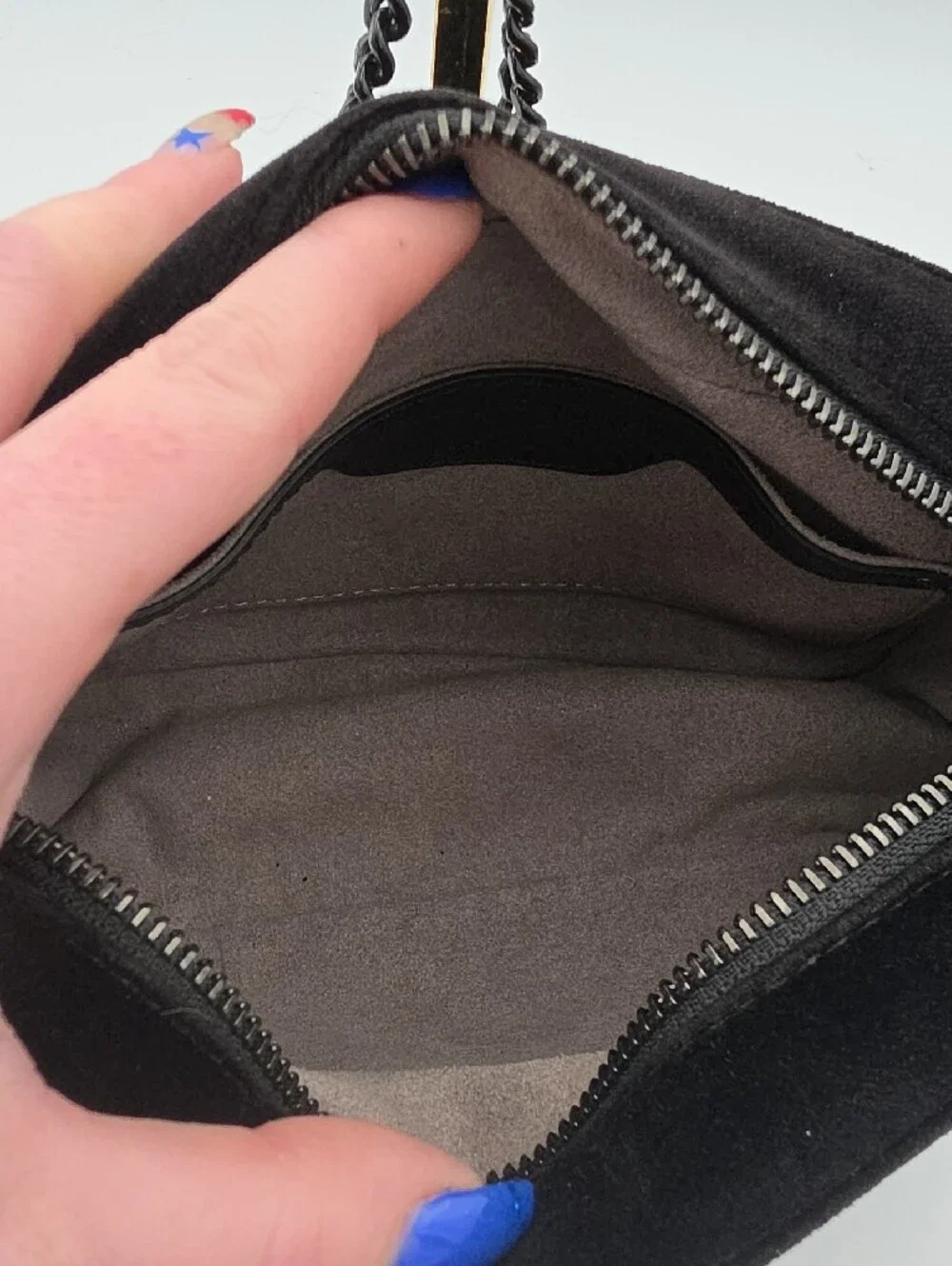 Stella McCartney Black Crossbody Bag with Star Detail